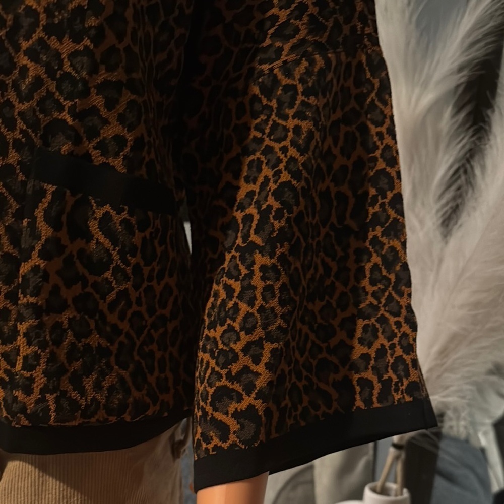 Nine West Brown and Black Leopard‎ Blazer - Picture 3 of 6